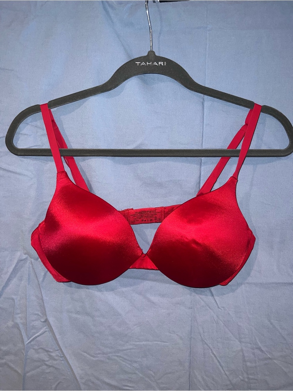 Maidenform Red Satin T-Shirt Bra